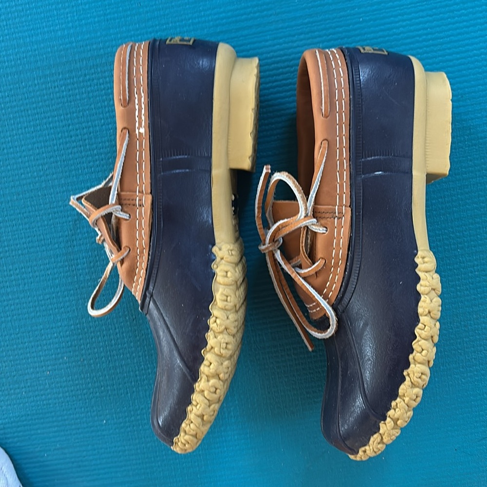 Never worn!  L.L. Bean classic bean boots, rubber mocs - Picture 2 of 3